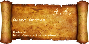 Ament Andrea névjegykártya