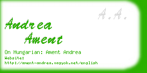 andrea ament business card